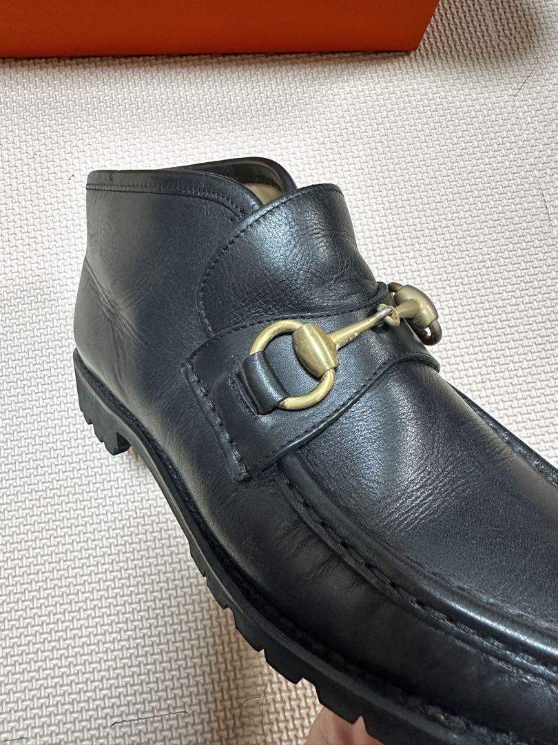 GUCCI Loafers Shoes Horse Bit EU 34.5 US 4.5 Black Authentic
