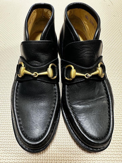 GUCCI Loafers Shoes Horse Bit EU 34.5 US 4.5 Black Authentic