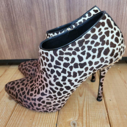 GUCCI Short Boots Shoes EU 37.5 US 7.5 Leopard Authentic