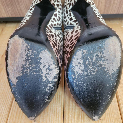 GUCCI Short Boots Shoes EU 37.5 US 7.5 Leopard Authentic