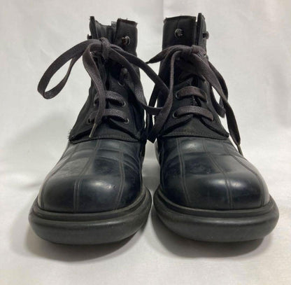 GUCCI Short Boots Shoes EU 35.5 US 5.5 Leather Canvas Black Authentic