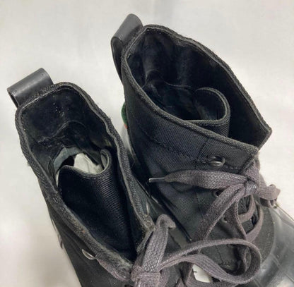 GUCCI Short Boots Shoes EU 35.5 US 5.5 Leather Canvas Black Authentic