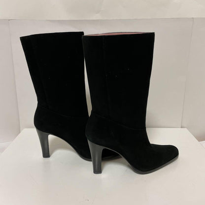 GUCCI Boots Shoes EU 37 US 7 Leather Suede Black Authentic