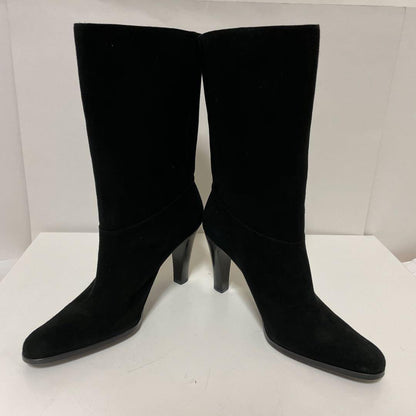 GUCCI Boots Shoes EU 37 US 7 Leather Suede Black Authentic