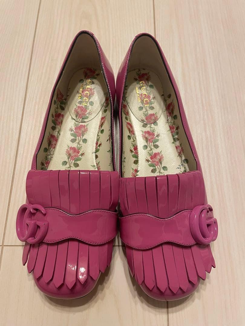 GUCCI Flat Shoes EU 35 US 5 GG Pink Authentic