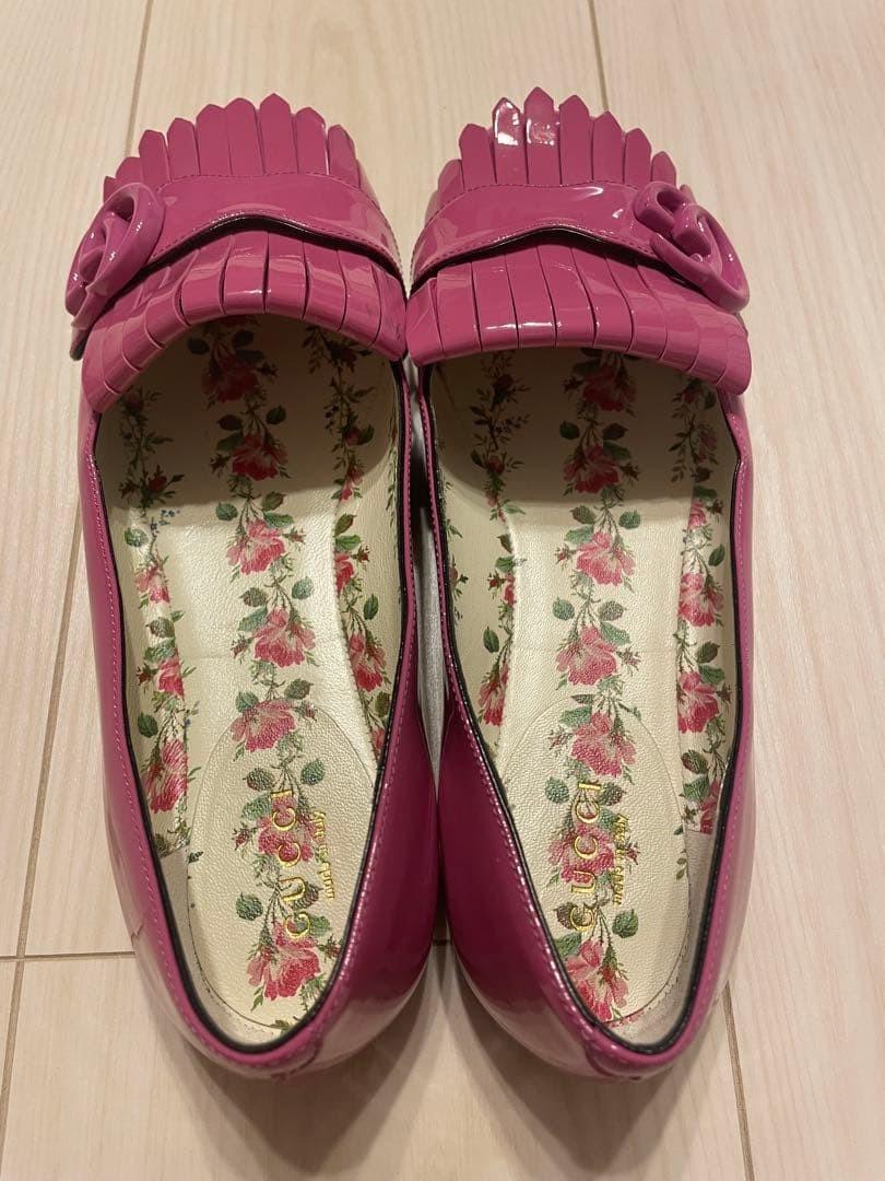 GUCCI Flat Shoes EU 35 US 5 GG Pink Authentic