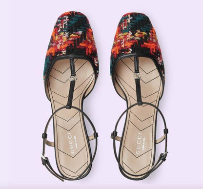 GUCCI Sandals Shoes EU 35.5 US 5.5 Multicolor Authentic
