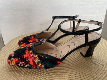 GUCCI Sandals Shoes EU 35.5 US 5.5 Multicolor Authentic