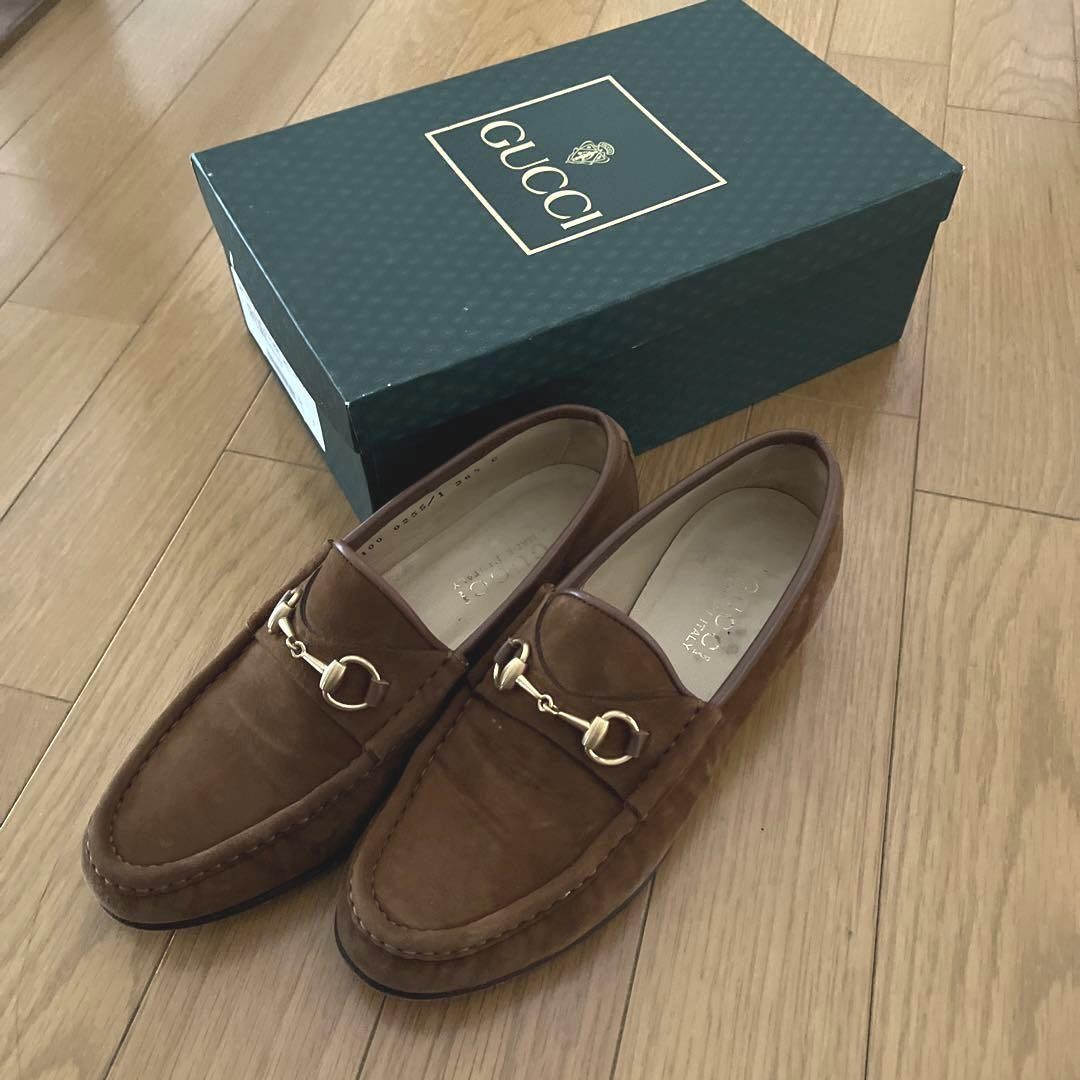 GUCCI Loafers Shoes Horse Bit EU 36.5 US 6.5 Brown Authentic