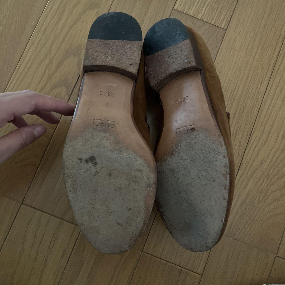 GUCCI Loafers Shoes Horse Bit EU 36.5 US 6.5 Brown Authentic