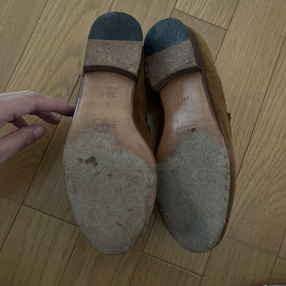 GUCCI Loafers Shoes Horse Bit EU 36.5 US 6.5 Brown Authentic