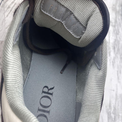 Christian Dior Sneakers Shoes Low-Cut Oblique EU 41US 8 Brown Authentic