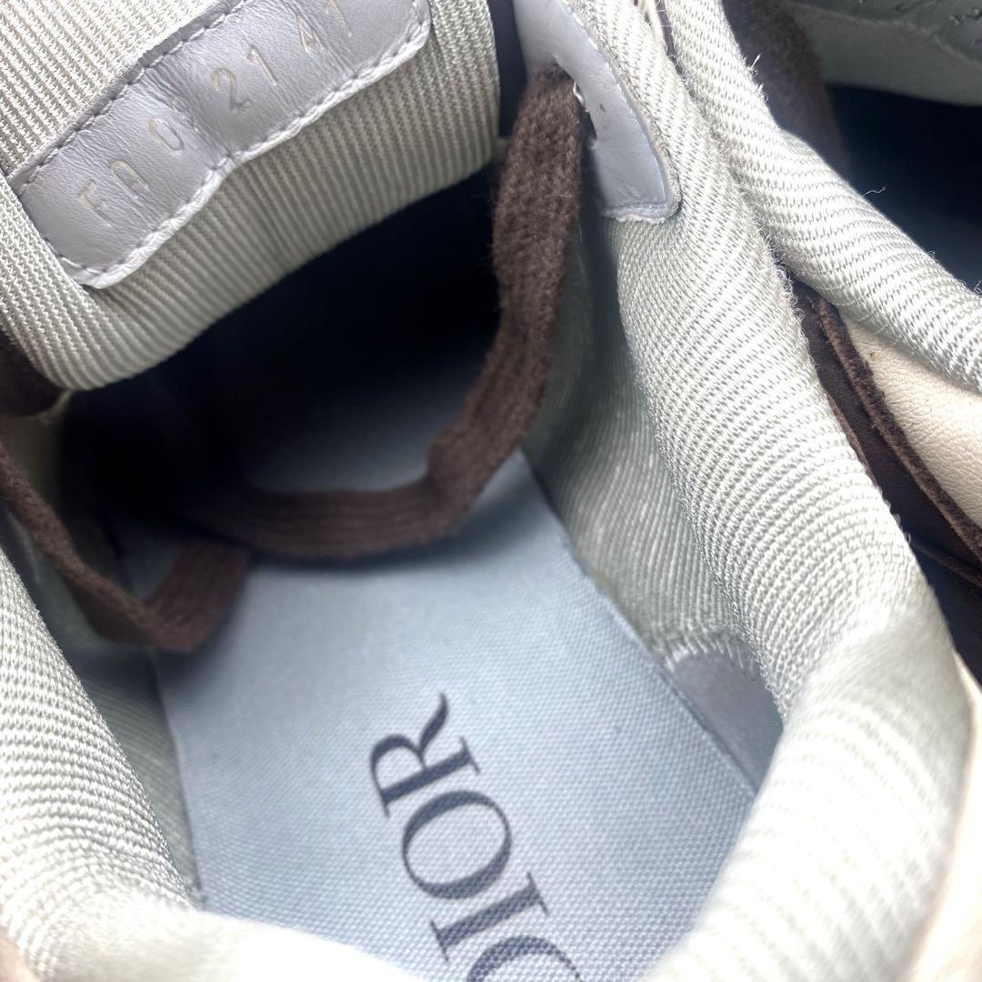 Christian Dior Sneakers Shoes Low-Cut Oblique EU 41US 8 Brown Authentic