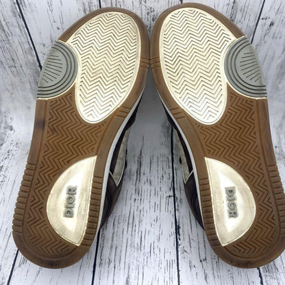 Christian Dior Sneakers Shoes Low-Cut Oblique EU 41US 8 Brown Authentic