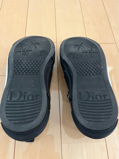 Christian Dior Sneakers Shoes Low-Cut Oblique EU 41 US 8 Black Authentic