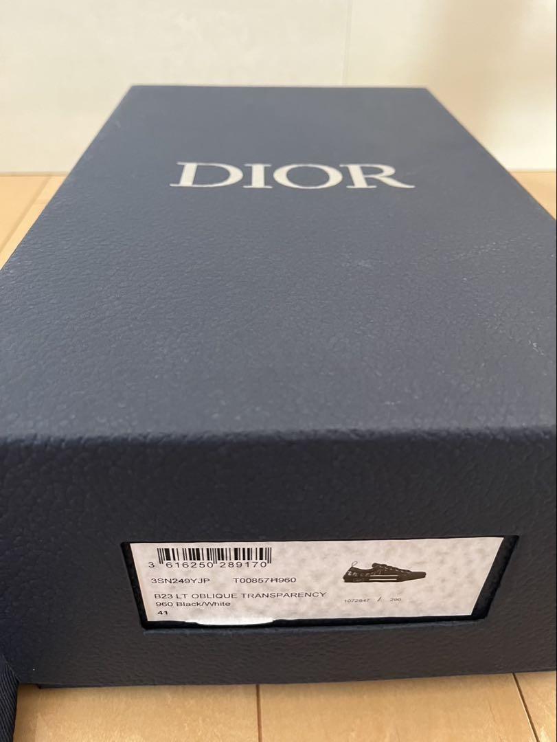 Christian Dior Sneakers Shoes Low-Cut Oblique EU 41 US 8 Black Authentic