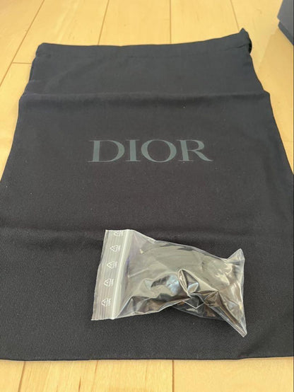 Christian Dior Sneakers Shoes Low-Cut Oblique EU 41 US 8 Black Authentic