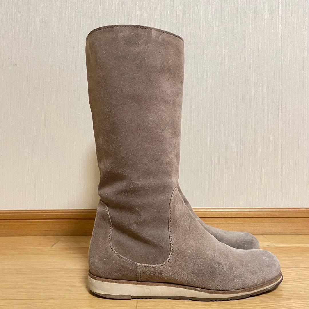 PRADA Long Boots Shoes EU 36 US 6 Suede Brown Authentic