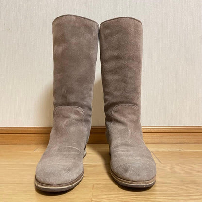 PRADA Long Boots Shoes EU 36 US 6 Suede Brown Authentic