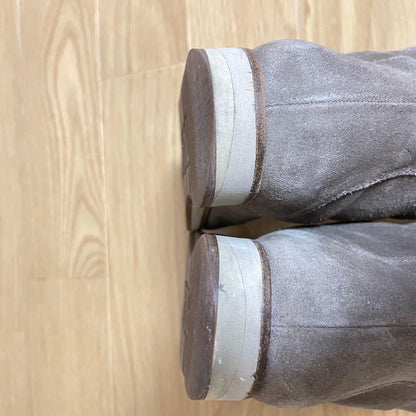 PRADA Long Boots Shoes EU 36 US 6 Suede Brown Authentic