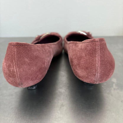 PRADA Shoes Pumps Heel EU 38 US 8 Suede Smoke Pink Authentic