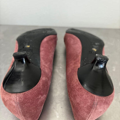 PRADA Shoes Pumps Heel EU 38 US 8 Suede Smoke Pink Authentic