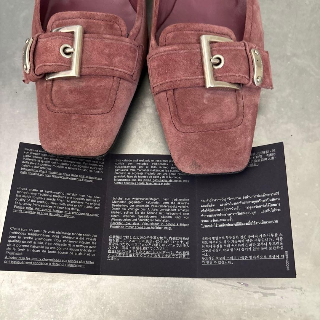 PRADA Shoes Pumps Heel EU 38 US 8 Suede Smoke Pink Authentic