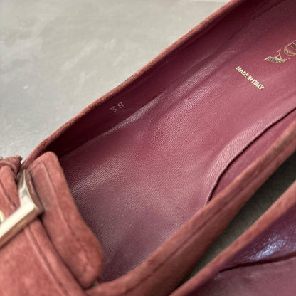 PRADA Shoes Pumps Heel EU 38 US 8 Suede Smoke Pink Authentic