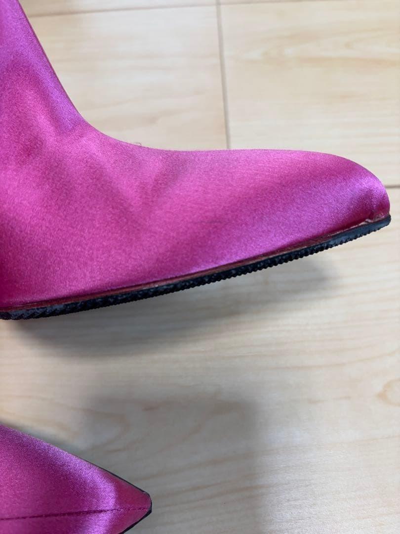 PRADA Shoes Pumps Heel EU 37.0 US 7.0 Satin Pink Authentic