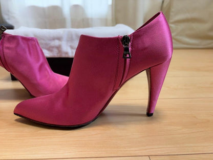 PRADA Shoes Pumps Heel EU 37.0 US 7.0 Satin Pink Authentic