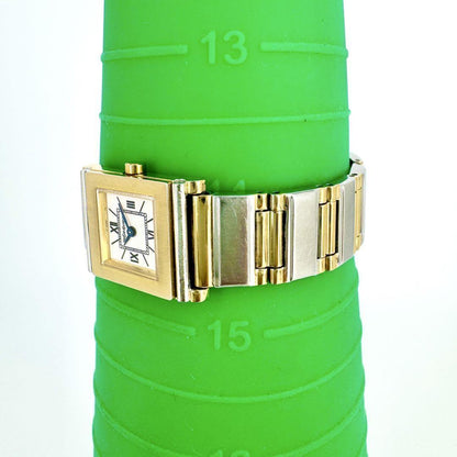 Saint Laurent Quartz Watch Wristwatch Logo Gold Silver Women's Authentic