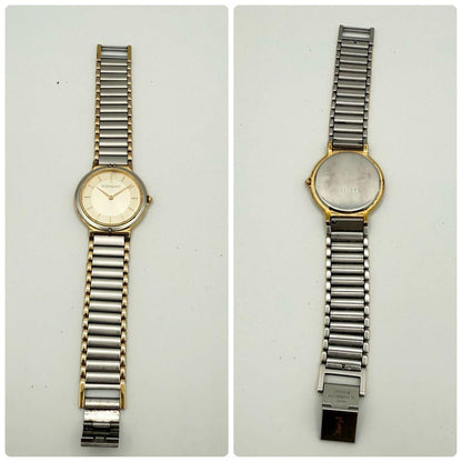 Saint Laurent Quartz Watch Wristwatch YSL Cassandra Logo Gold Silver Women's