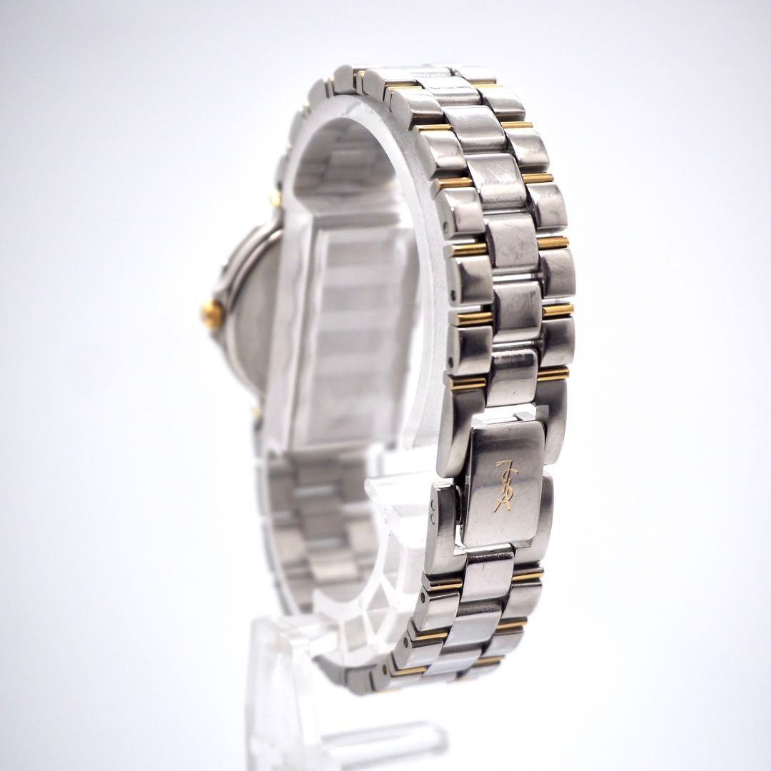 Saint Laurent Quartz Watch Wristwatch YSL Cassandra Gold Silver Women's Auth