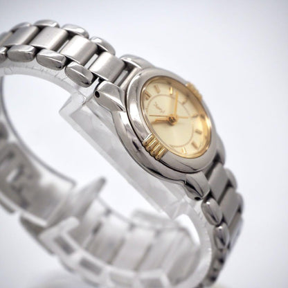 Saint Laurent Quartz Watch Wristwatch YSL Cassandra Gold Silver Women's Auth