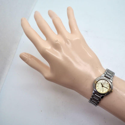 Saint Laurent Quartz Watch Wristwatch YSL Cassandra Gold Silver Women's Auth