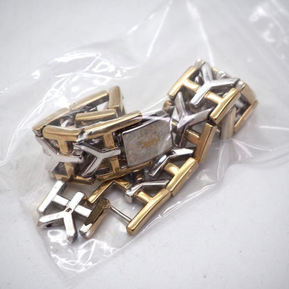 Saint Laurent Quartz Watch Wristwatch YSL Cassandra Champagne Gold Women's Auth