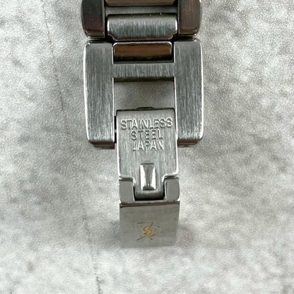 Saint Laurent Quartz Watch Wristwatch YSL Cassandra Blue Gold Silver Women's