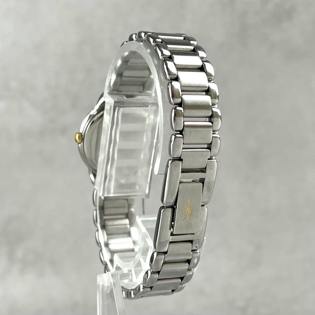 Saint Laurent Quartz Watch Wristwatch YSL Cassandra Blue Gold Silver Women's