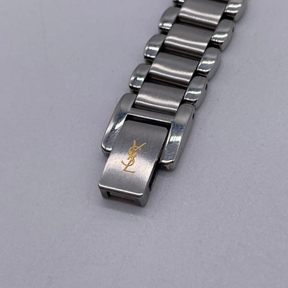 Saint Laurent Quartz Watch Wristwatch YSL Cassandra Navy Gold Women's Auth