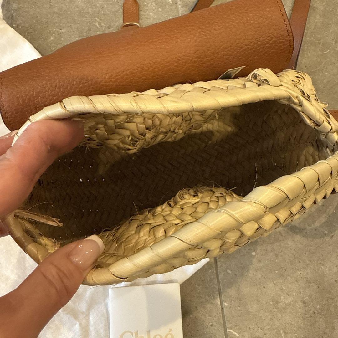 Chloe Shoulder bag brown beige Brown Beige Tassel Women's Used Authentic