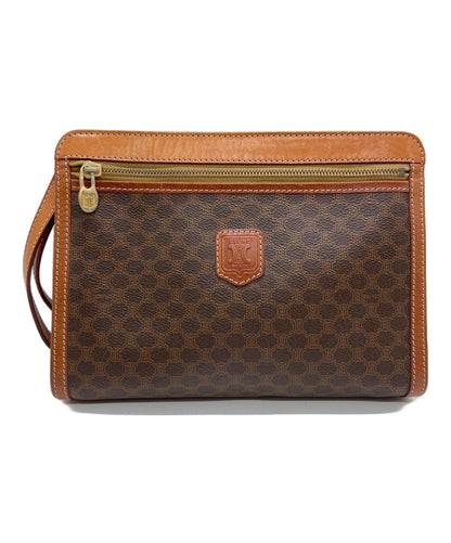 CELINE Clutch Bag Second Bag Macadam Brown Authentic