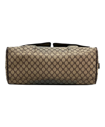 CELINE Hand Bag Tote Purse Macadam Brown Beige Authentic