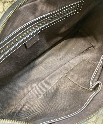 CELINE Hand Bag Tote Purse Macadam Brown Beige Authentic