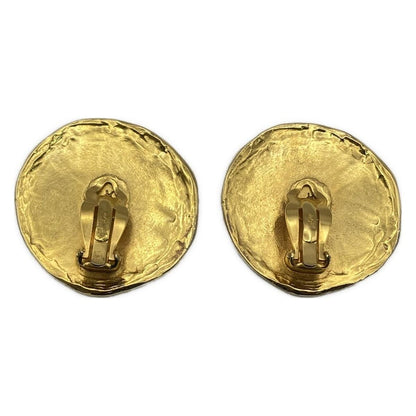 Saint Laurent Earrings Flower YSL Cassandra Gold Authentic