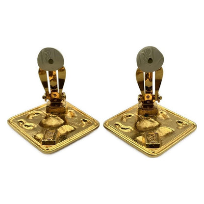 Saint Laurent Earrings Heart YSL Cassandra Gold Authentic