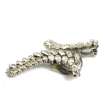 Saint Laurent Earrings Metal Stone Silver Authentic