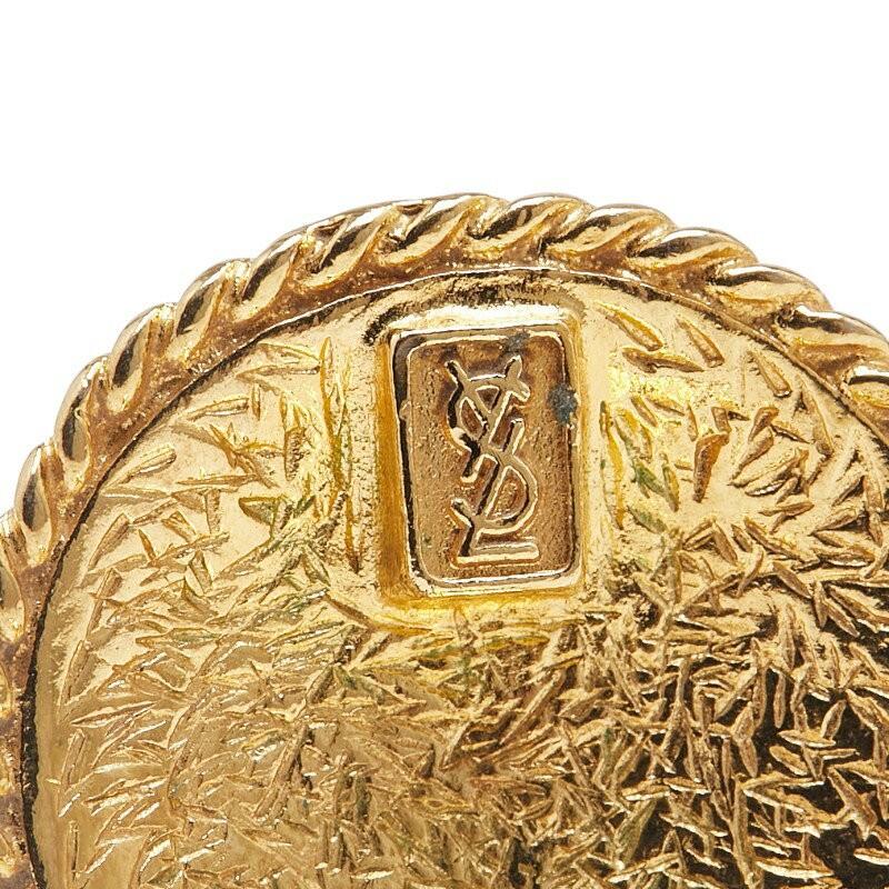 Saint Laurent Earrings YSL Cassandra Gold Authentic