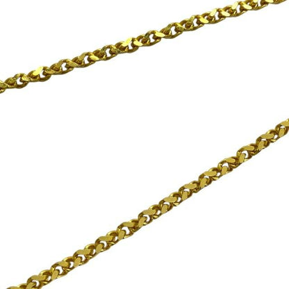 Saint Laurent Necklace Pendant Square GP Rhinestone YSL Cassandra Gold Authentic
