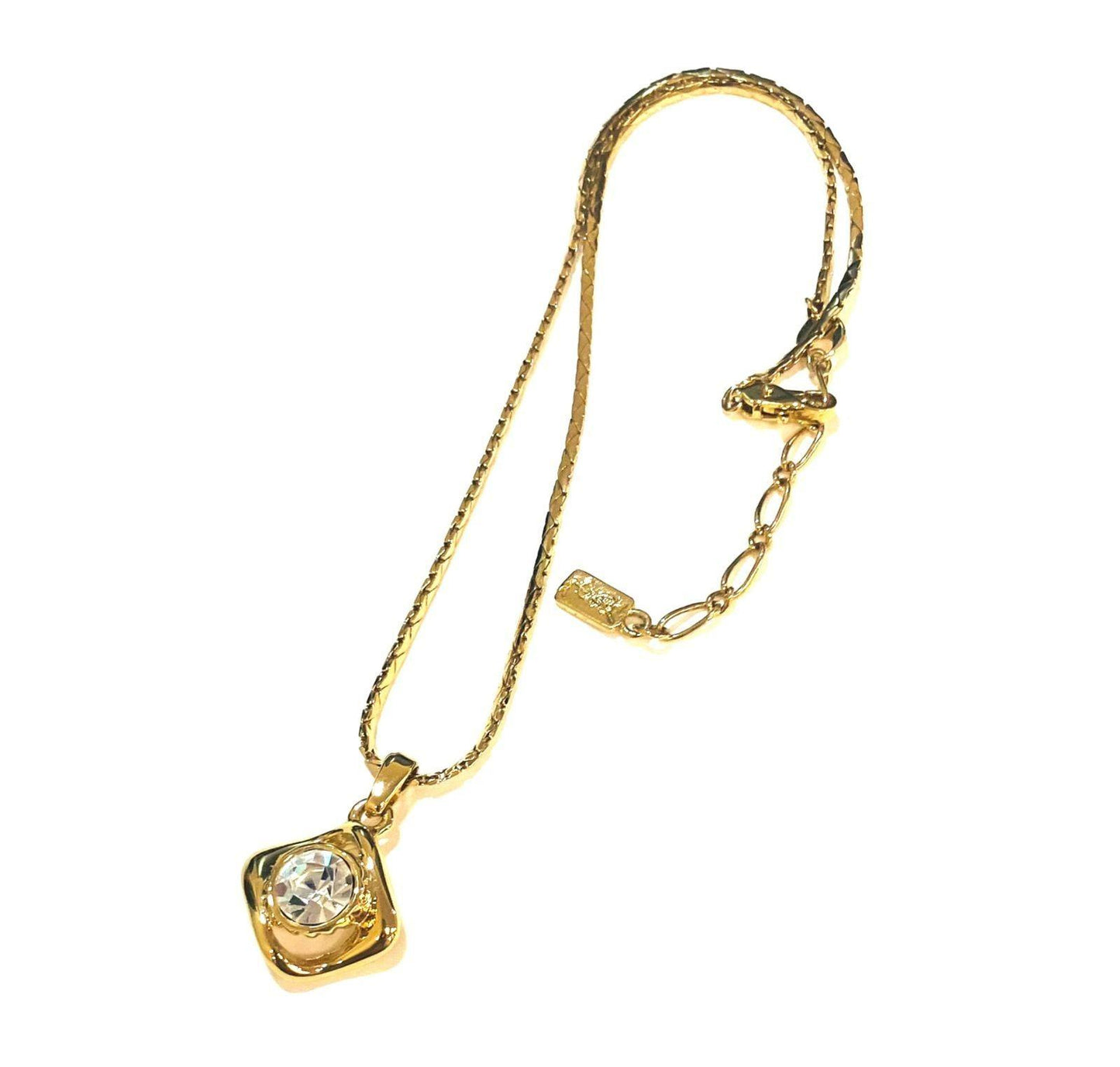 Saint Laurent Necklace Pendant Chain YSL Cassandra Gold Authentic