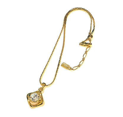 Saint Laurent Necklace Pendant Chain YSL Cassandra Gold Authentic